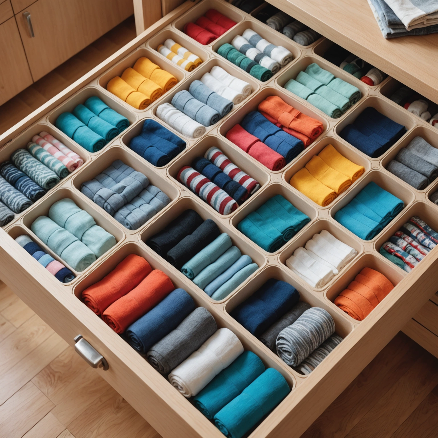 Как организовать пространство в доме: секреты использования органайзеров с секциями и ящиками для носков